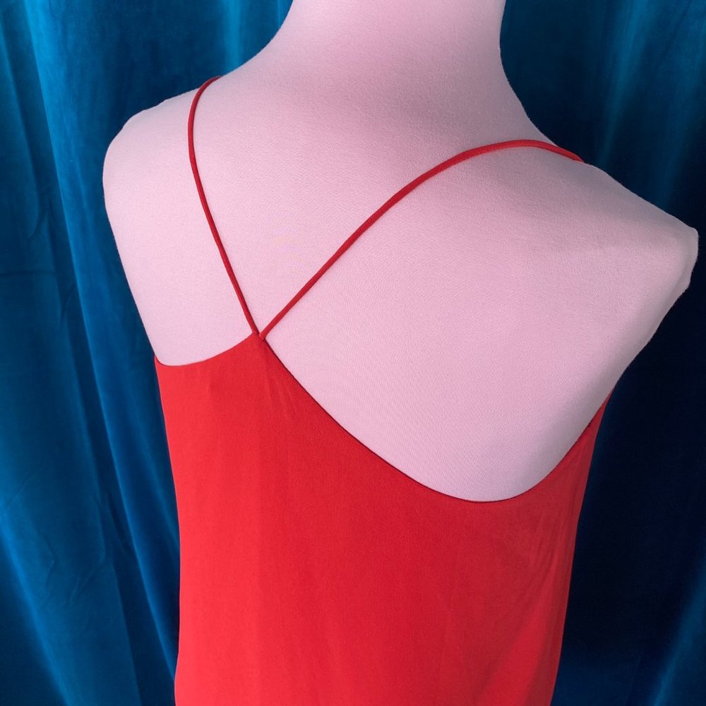 Naked Zebra Strappy Cami Top Blouse Red - Picture 6 of 6